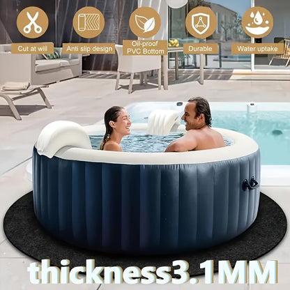 Hot Tub Mat for Garden, Patio and Yard Use, with the Listed Configuration, for Everyday Use and Organized Storage