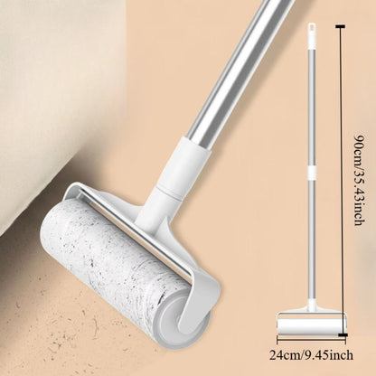 Pet Hair Remover Roller Mop Set 4pcs Lint Roller Long Handle with 3 Refill Rolls Retractable Cat Dog Hair Removal for Floor Sofa Carpet
