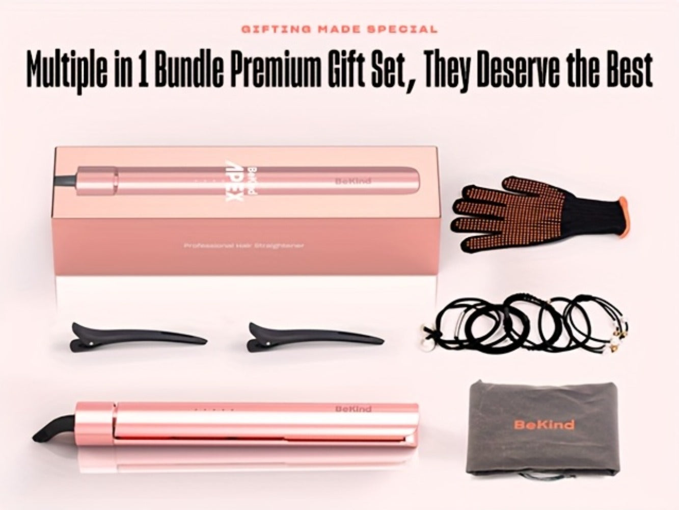 Hair Straightener Flat Iron 2-in-1 Curling Iron, 460°F Professional Ceramic Plates, 15s Fast Heating
