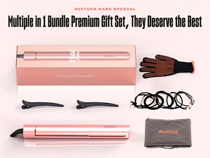 Hair Straightener Flat Iron 2-in-1 Curling Iron, 460°F Professional Ceramic Plates, 15s Fast Heating