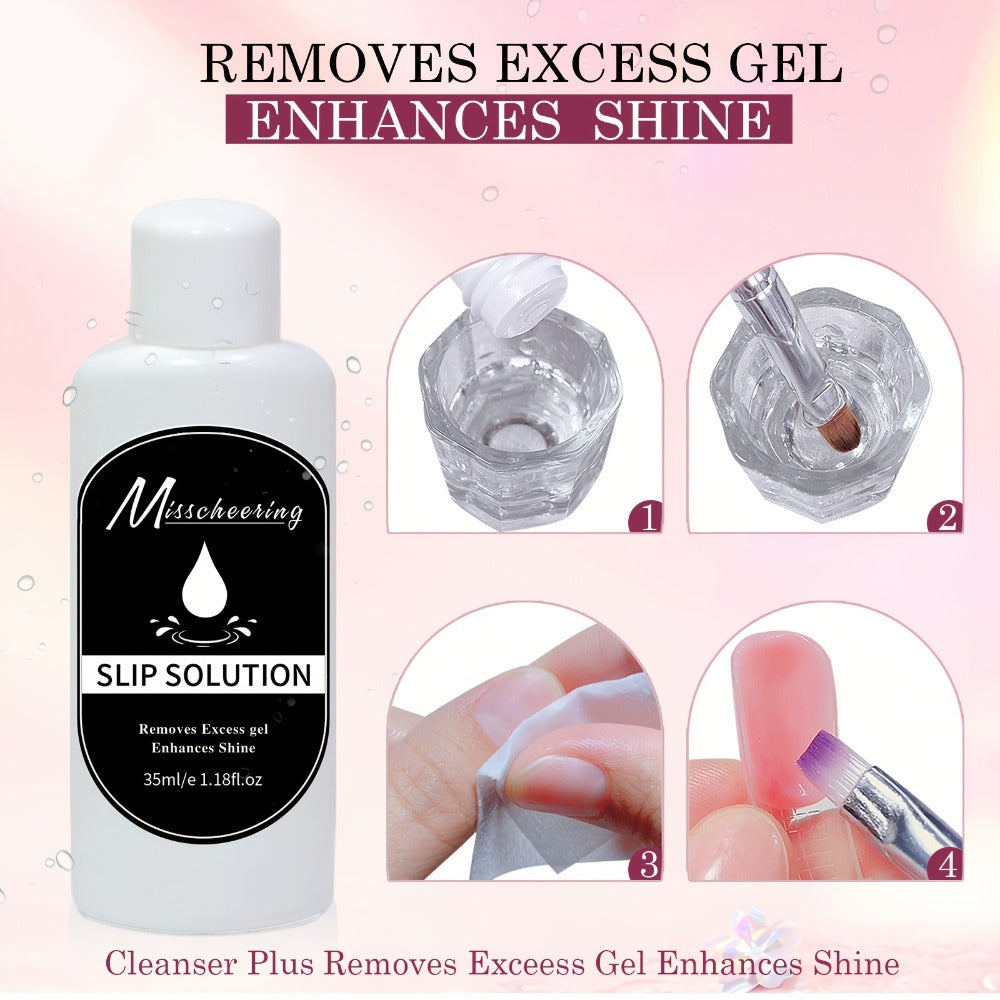 Polygel Nail Kit with LED Lamp 12Pcs Complete Poly Gel Nail Extension Builder Set with Stretch Gel Bicolor Base Coat Finger Sleeves DIY