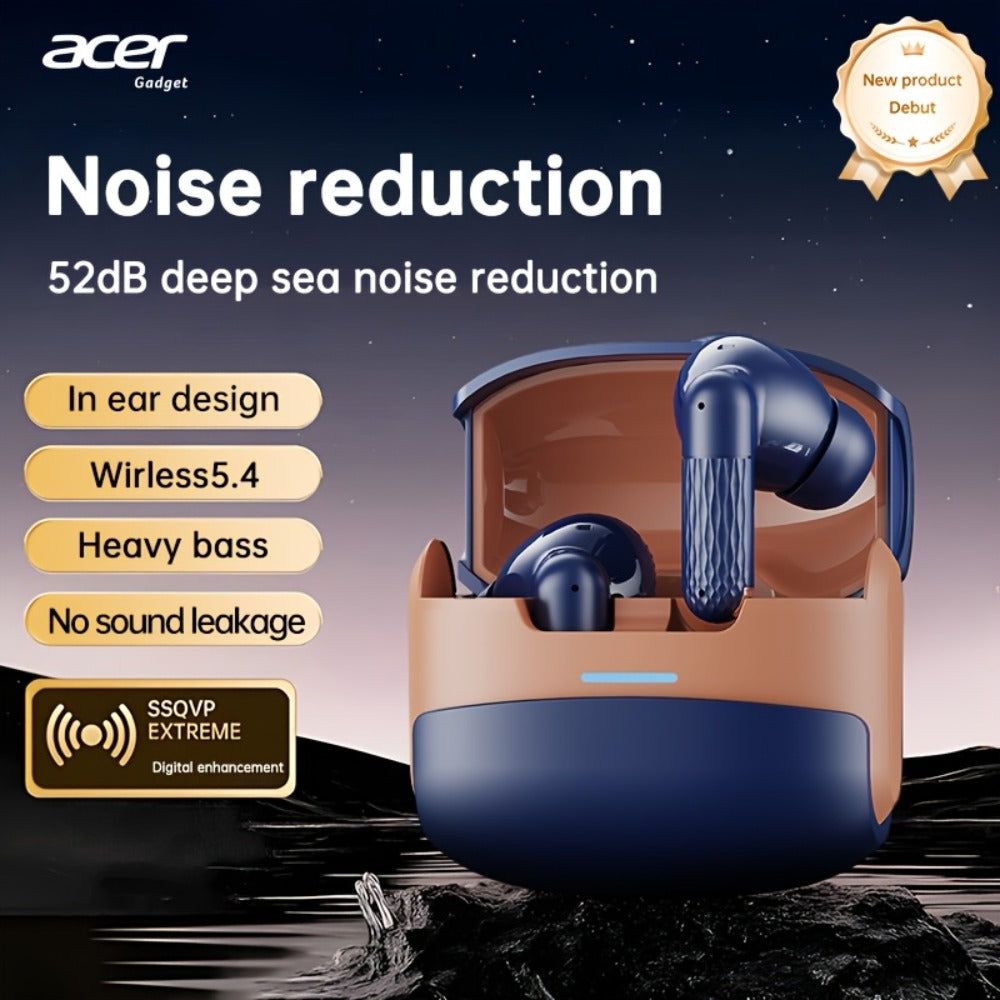 ANC Wireless Earbuds Acer Official TWS In-Ear Active Noise Cancellation Spatial Audio for Bedside Audio, Alarms and Room Entertainment