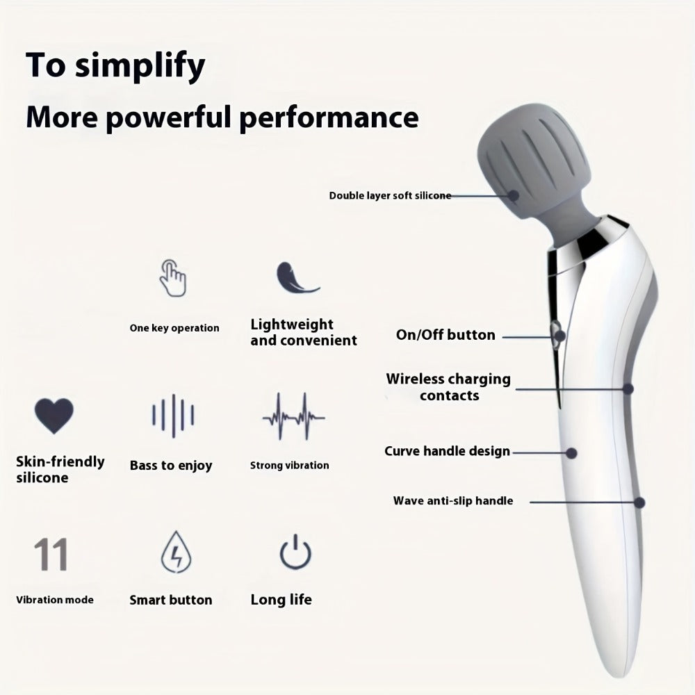 Wireless Stick Massager for Full Body, Portable Rechargeable Personal Massager for Neck, Back, Shoulder