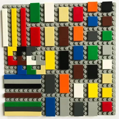 Bulk Flat Tile Building Blocks 150 Pcs – Smooth Thin Plate Bricks 1x1 1x2 1x6 LEGO Compatible MOC Accessories Kids Creative Building DIY