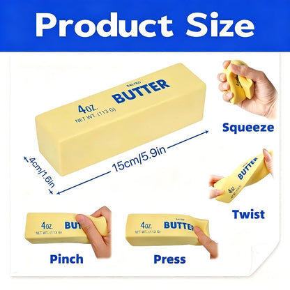 Butter Squishy Toys 10-Pack, Super Slow Rising Butter Stick Squishies, Realistic Food Fidget Toys for Stress