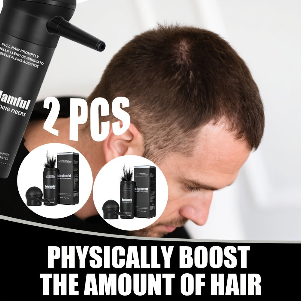 Hair Volumizing Fibers 2-in-1 Kit 30g x 2pcs - Instant Volume for Thinning & Sparse Hair, Fills Part Lines & Hairlines