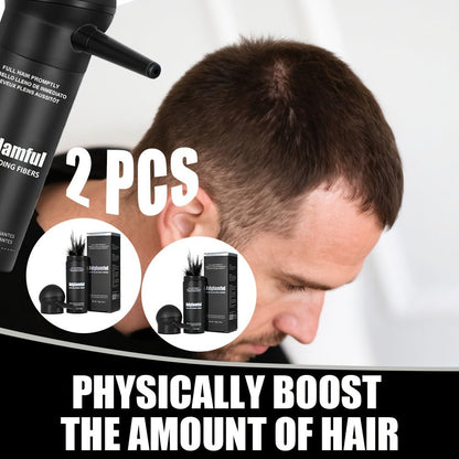 Hair Volumizing Fibers 2-in-1 Kit 30g x 2pcs - Instant Volume for Thinning & Sparse Hair, Fills Part Lines & Hairlines
