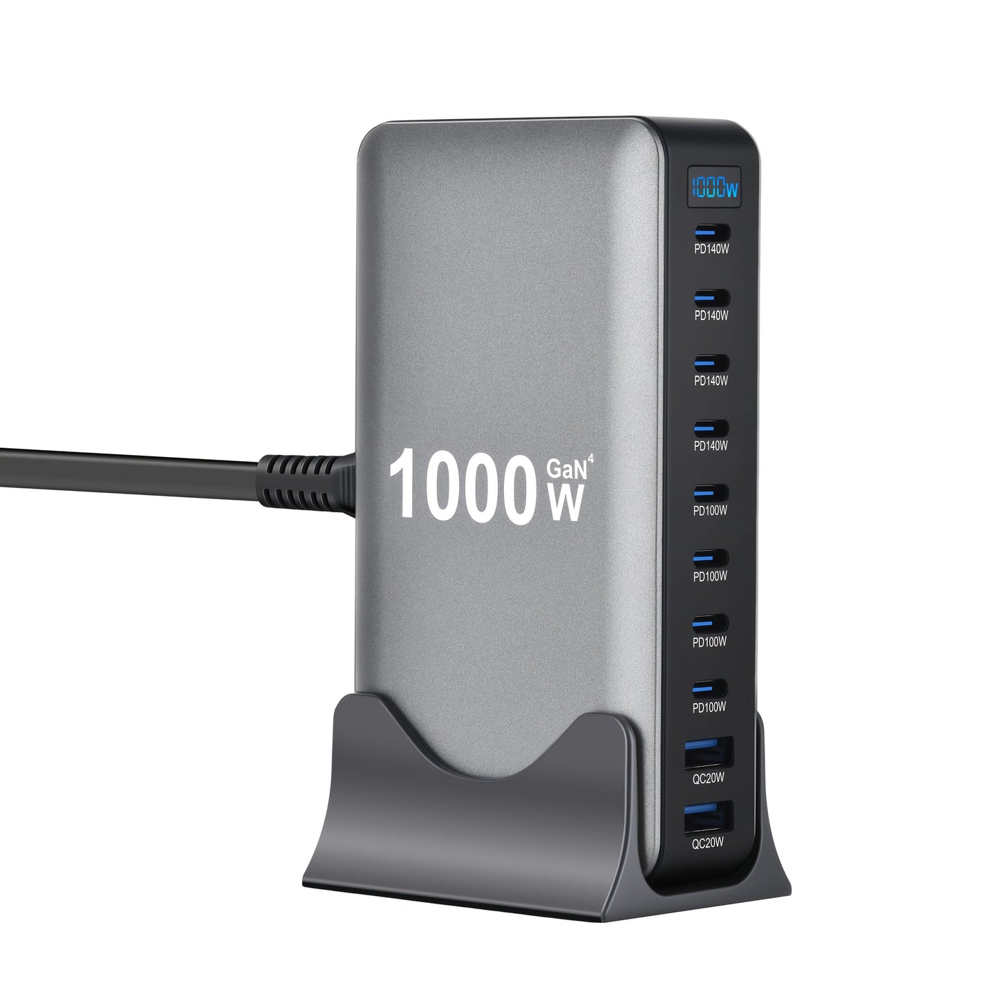 GaN Charging Station 1000W GaN3 10-Port USB-C Fast Charger for Laptops Tablets Smartphones for an Everyday Personal Care Routine