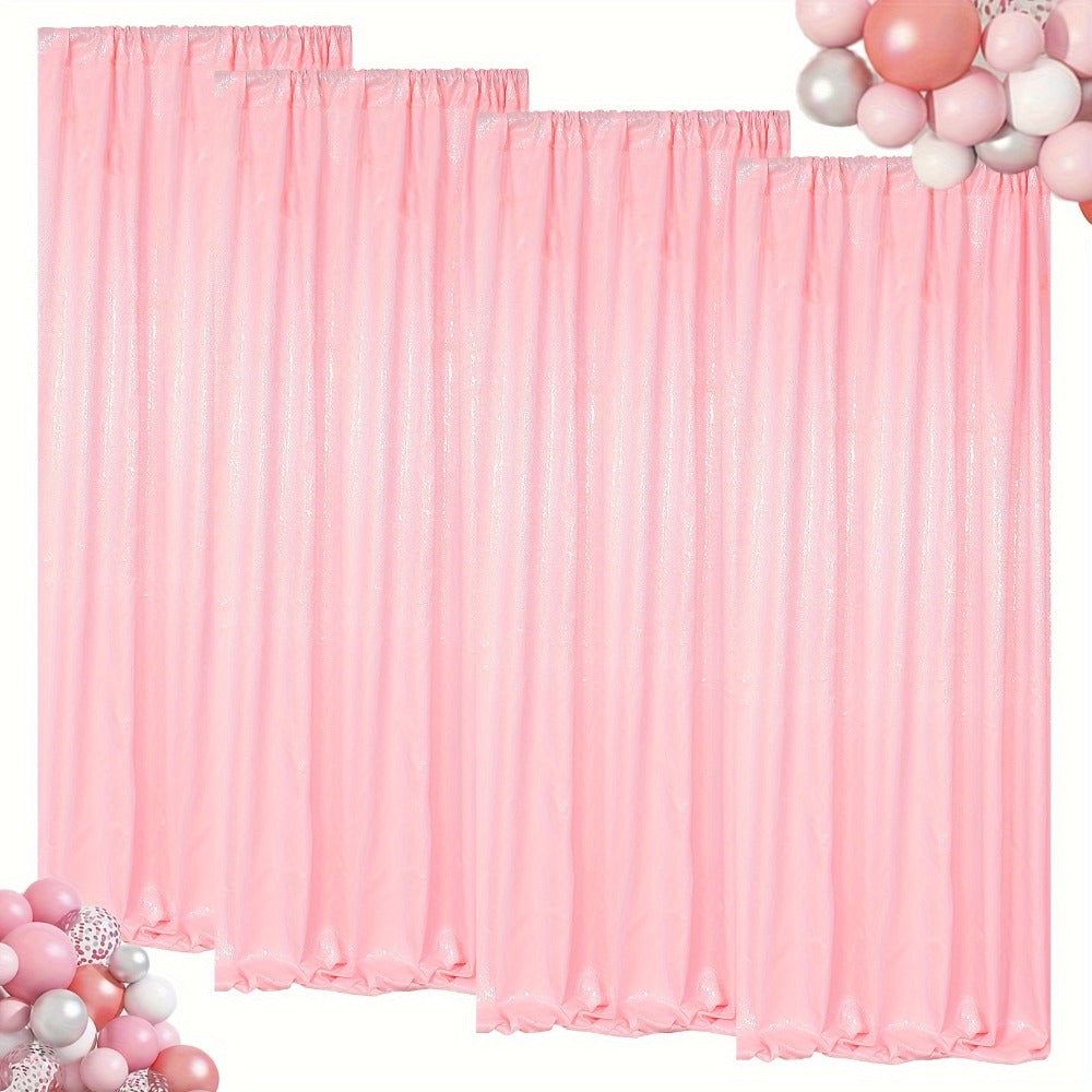 Sequin Backdrop Curtain for Party Wedding – 4x8ft Shimmering Glitter Curtain for Birthday Photo Booth Stage Decoration, Easy Hang