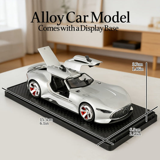 Mercedes-Benz GT Supercar Diecast Model with Gull-Wing Doors, Zinc Alloy High-Detail Static Collectible