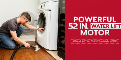 Wall Mount Wet Dry Vacuum 3.2 Gallon 2.5 Peak HP, Space-Saving Shop Vac with Cloth Filter for Wet Spills & Dry Debris