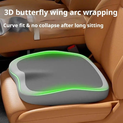 Car Seat Cushion Set 2-Piece – Memory Foam Elevated Driving Cushion with Lumbar Support & Neck Pillow, Height Booster for Car & Home Chair