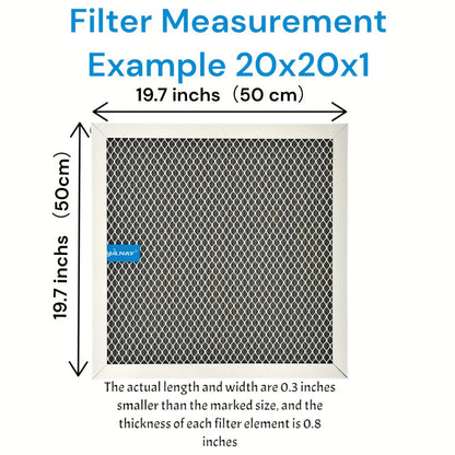 Electrostatic HVAC Air Filter MERV 8 Lifetime Reusable, 6-Layer Filtration MPR 600 FPR 5, Increases Airflow