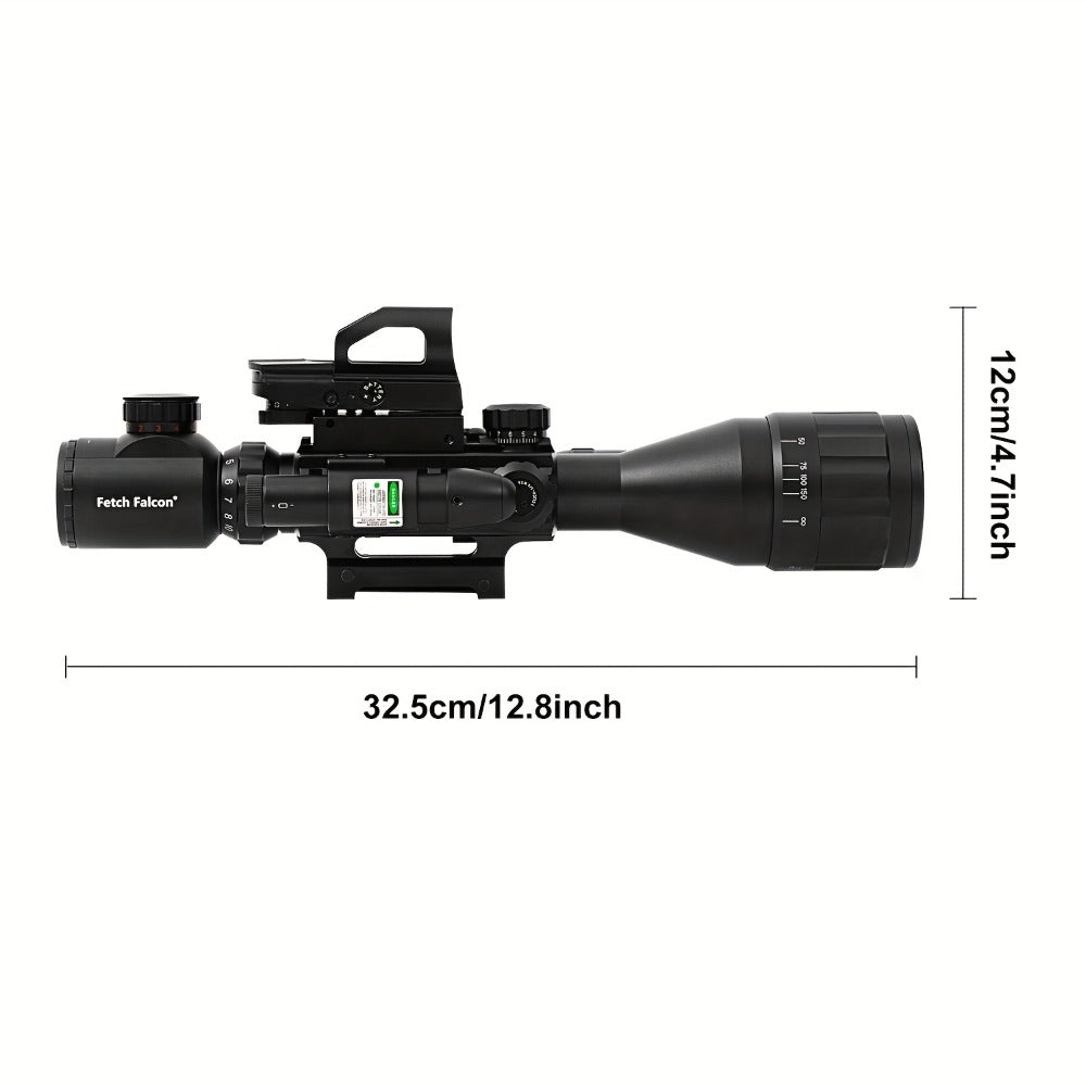 Rifle Scope Nitrogen-Filled Illuminated Reticle for Hunting Airsoft Pellet Guns, Multi-Power Zoom Tactical Scope