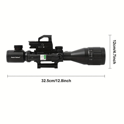 Rifle Scope Nitrogen-Filled Illuminated Reticle for Hunting Airsoft Pellet Guns, Multi-Power Zoom Tactical Scope