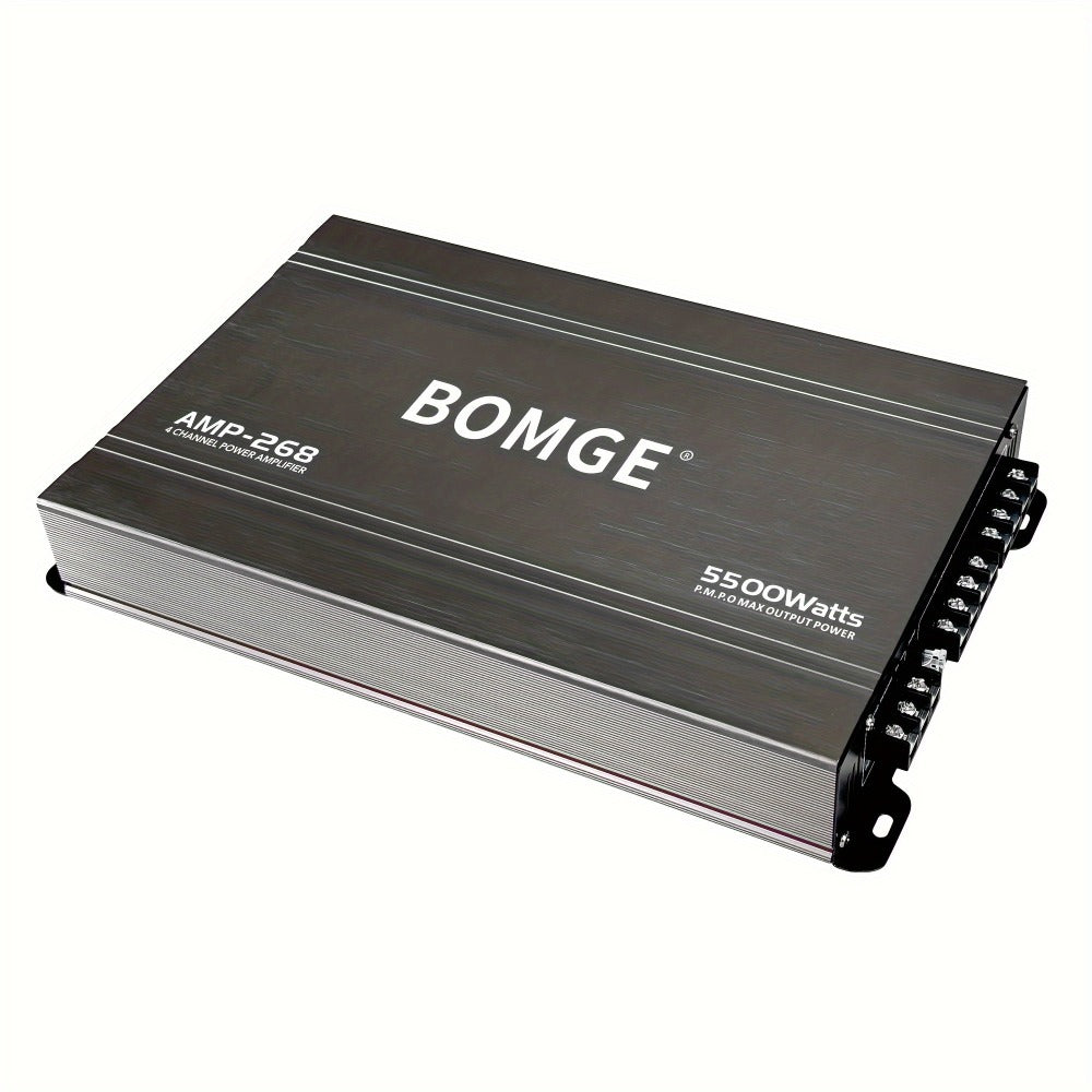 BOMGE 4-Channel Car Amplifier 2500W Max Power for Subwoofers & Speakers Full Range Class AB Vehicle Audio Amp AMP-228 AMP-268-A AMP-268-C