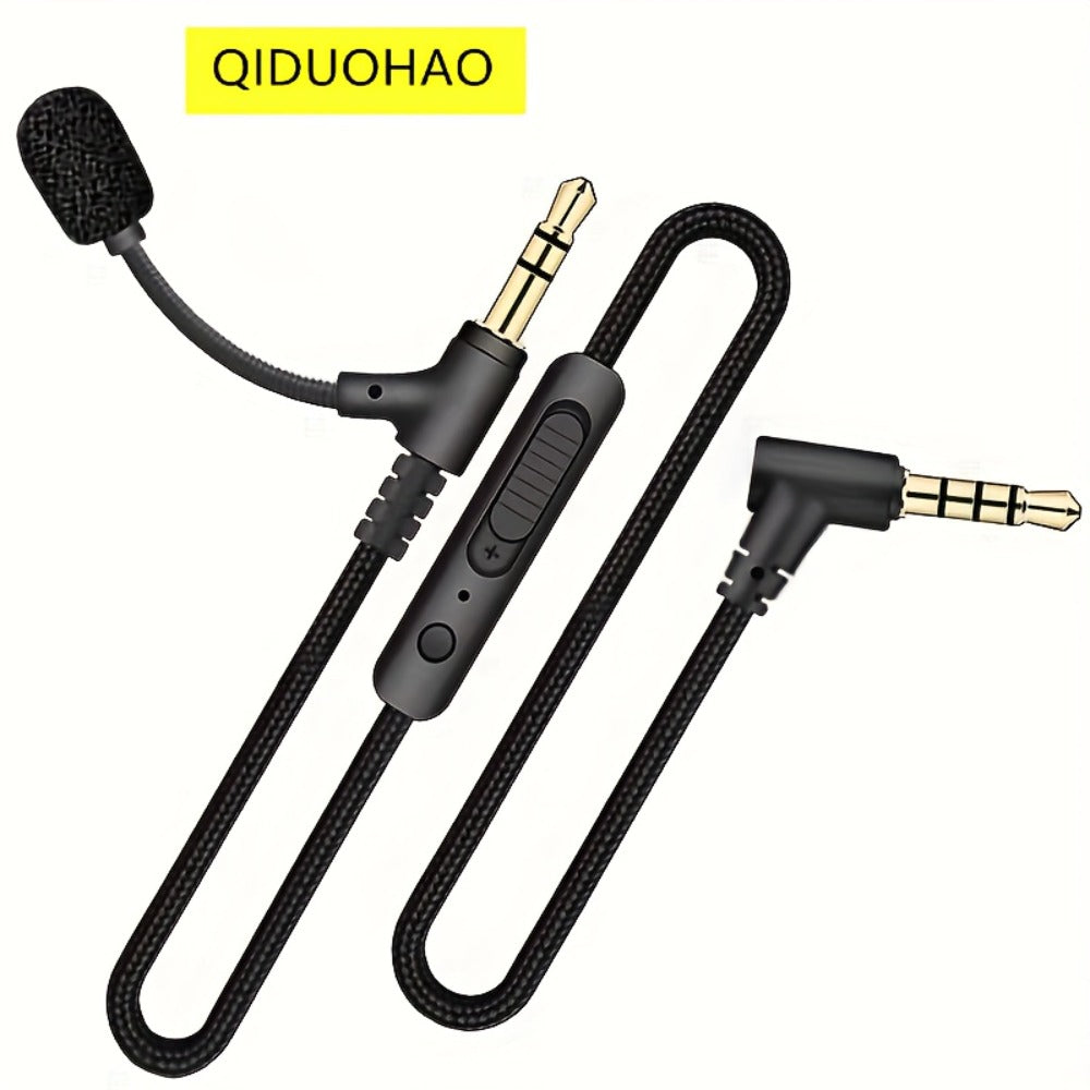 3.5mm AUX Audio Cable with Inline Volume Control, Male to Male Stereo Audio Cord for Car AUX, Headphones, Headset Microphone