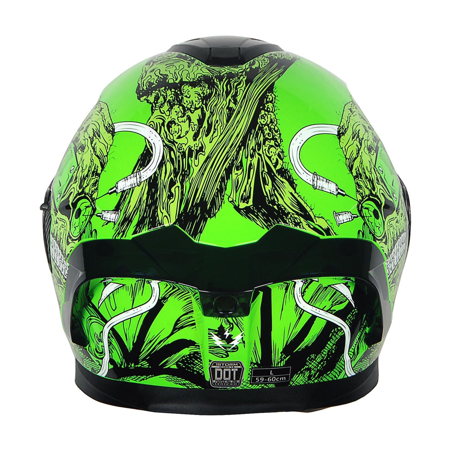 Motorcycle Helmet Full-Face Dual-Visor Shell with Clear Outer Shield, Smoked Inner Visor, Nine Colors and S-XL Sizes