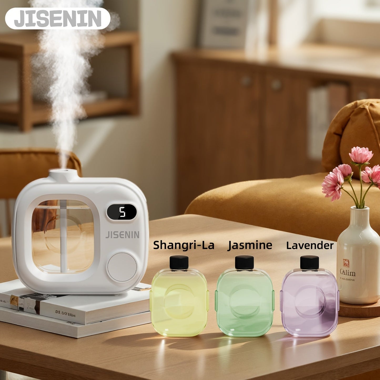 Essential Oil Diffuser Waterless Hanging Diffuser 5 Spray Modes 500mAh Rechargeable for Home Cooking, Dining and Outdoor Meals