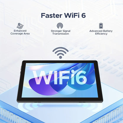 2-in-1 Tablet with Keyboard Android 15, 10.1 Inch 8GB RAM 128GB ROM 8000mAh Battery, 5G WiFi 16MP+5MP Dual Camera FHD IPS Display