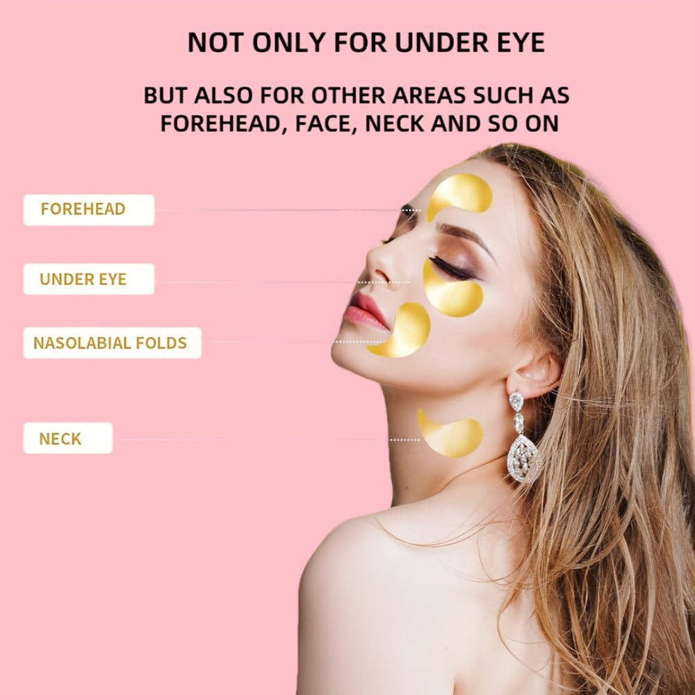 Caffeine Eye Mask 25 Pairs Under Eye Patches with Collagen Hyaluronic Acid Glycerin – Reduces Dark Circles Puffiness Firms & Hydrates Korean