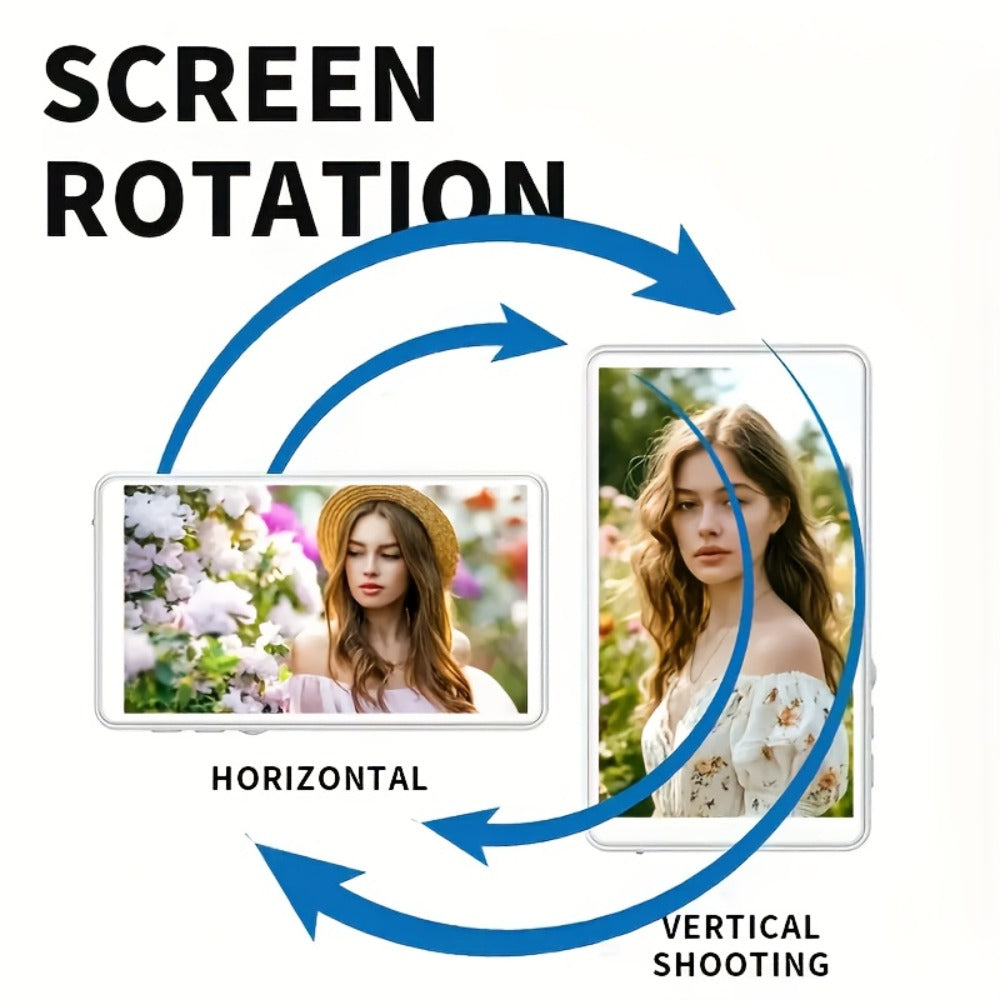 Wireless Selfie Monitor Screen for iPhone Android, 2500mAh Battery, Remote Control, 3-Level Brightness & Wide Screen Mode