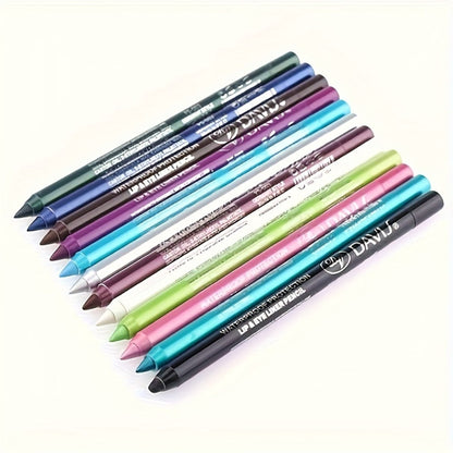 Waterproof Eyeliner Pencil Set 12 Colors with Sharpener Long Lasting Multicolor Eye Liner Kit for Daily Wear Stage Cosplay Festival Party