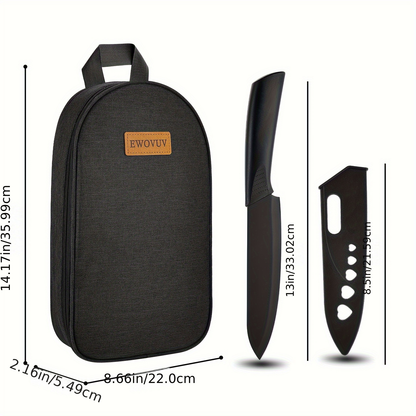 Portable Camp Kitchen Cooking Utensil Set with Water-Resistant Travel Organizer Case – Compact Grill Accessories Kit for Backpacking, BBQ