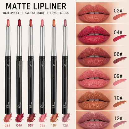 Precise Lip Liner Pencil 11 Shades Matte Waterproof Non-Fading Smooth Glide Long-Lasting All Day Wear Lip Outliner for Fuller Lips All Skin
