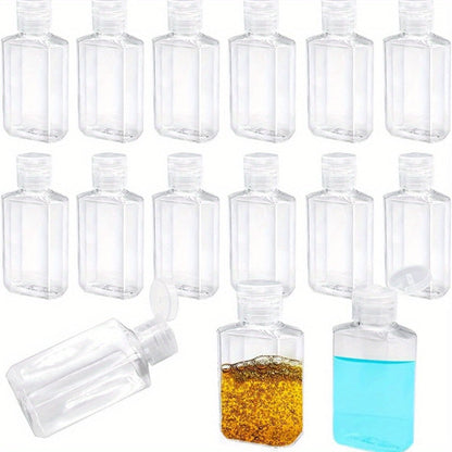 TSA Approved Travel Bottles 2oz Flip Cap 40 Pack Clear Plastic Refillable Squeeze Containers for Hand Sanitizer Shampoo Conditioner Soap