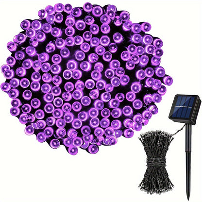 String Lights, IP65 Solar Fairy Lights with Eight Modes, 100- or 200-LED Pack Options and Seven Colors