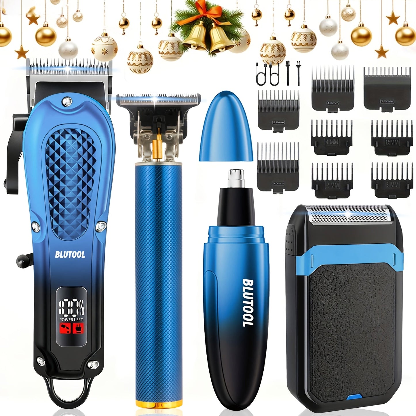 Multi-Piece Hair Clipper Kit for Men – USB Rechargeable Cordless Electric Trimmer Set, 2-Piece & 4-Piece Home Travel Barber Tool