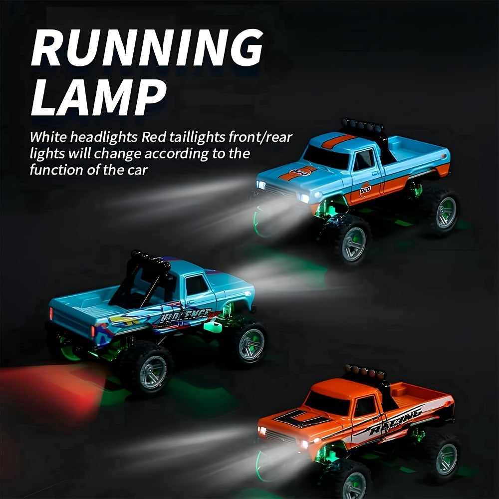 Mini RC Off-Road Truck with Trailer 1:64 Scale Die-Cast Remote Control Car with the Listed Color, Size or Set Options for Everyday Use