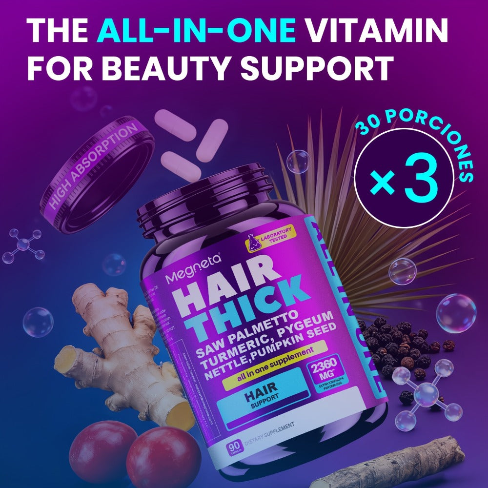 Biotin Hair Growth Supplement 90 Capsules for Thicker Fuller Hair with Collagen Peptide Saw for Bath Time, Home Spa and Personal Care