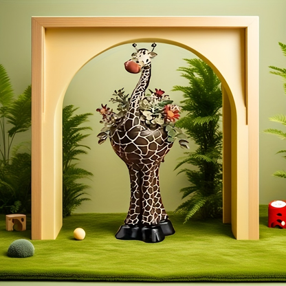 Giraffe Flower Pot Planter - Animal Succulent Pot Indoor Outdoor Garden Decor