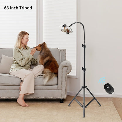 63 Inch Gooseneck Phone Tripod Adjustable with 360° Flexible Neck & Universal Phone Holder, Portable Camera Stand for Content Creators