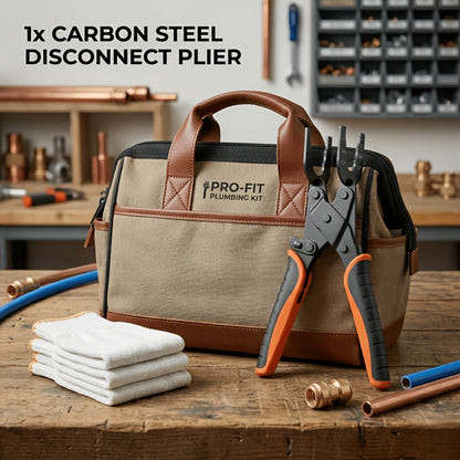 Push to Connect Pipe Disconnect Tool – Quick Release Disassembly Pliers for PEX PVC Copper Fittings 1/2” 3/4” 1” Carbon Steel Ergonomic