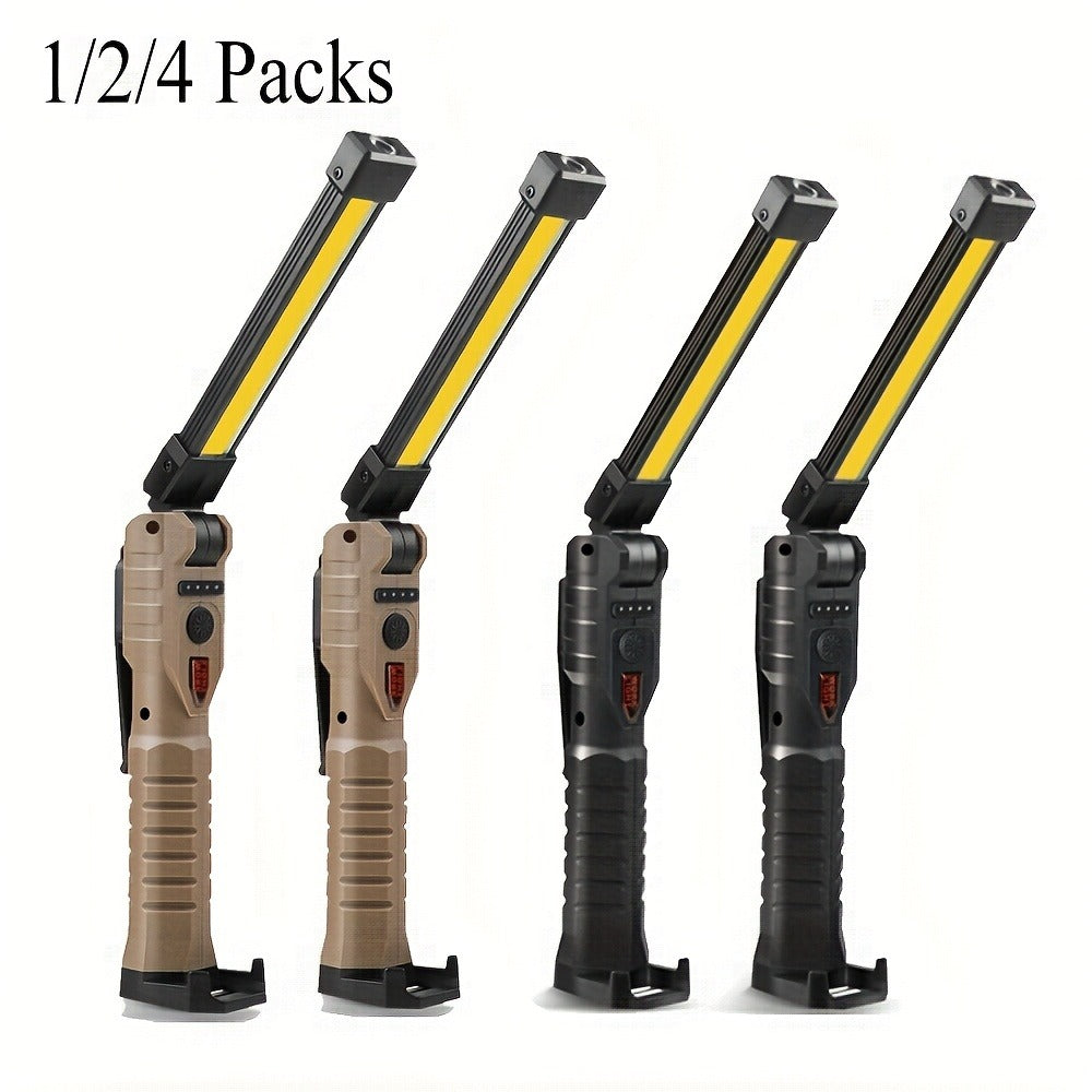 COB LED Work Light Magnetic Base Rechargeable USB 20000 Lumens 7 Modes 180° Rotation Portable for Entryways, Bedrooms and Living Spaces