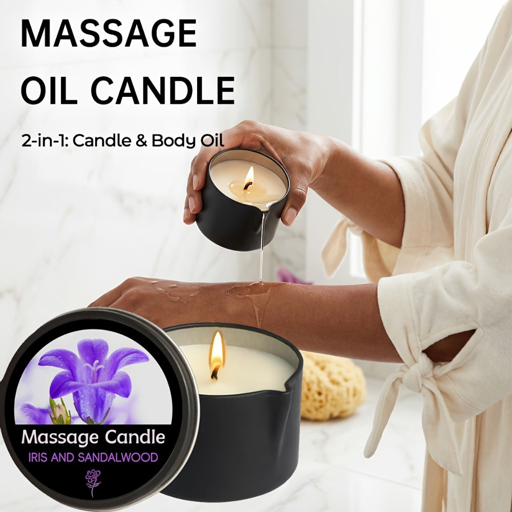 Luxury Soy Wax Candle 2-in-1 Massage Body Oil Essential Oil 20+ Scents 1pc 2pcs 6pcs Warm Moisturizing Lotion Spa Nail Salon Wedding