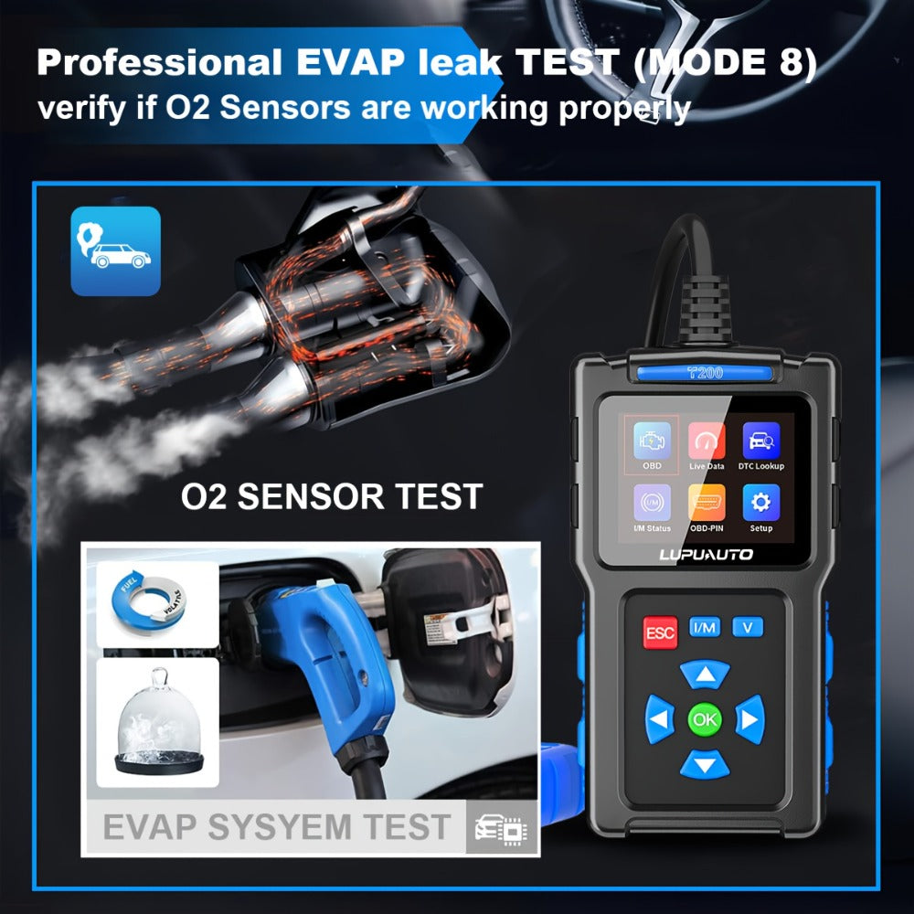 T200 or T300 OBD2 Scanner with Color Screen, I/M Readiness Menu and T300 Battery Check Option