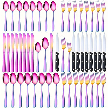 Stainless Steel Flatware Set, Mirror-Polished Cutlery Set for Home & Hotel, Gift Box Included, Silverware for Parties