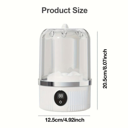 Portable Mini Washing Cup One-Button Start 2 Modes Impeller Hand-Wash Simulation Space-Saving for Entryways, Bedrooms and Living Spaces