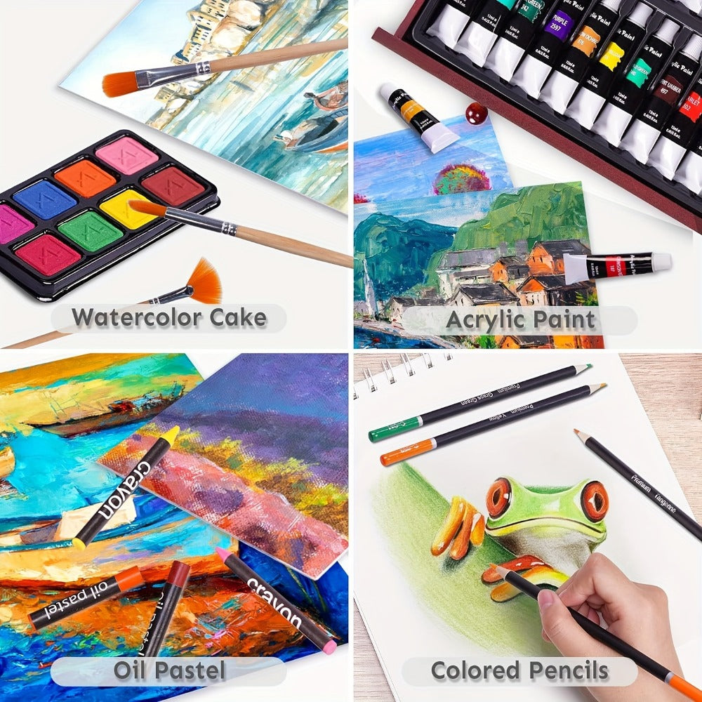 175-Piece Deluxe Art Set in Wooden Case with the Listed Color, Size or Set Options for Everyday Use