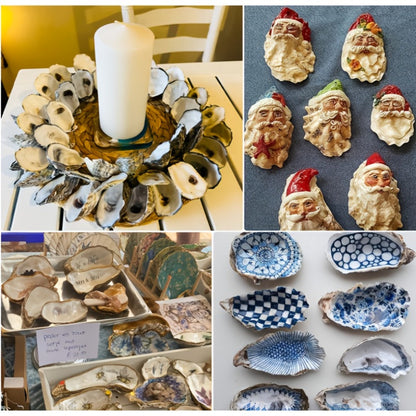 Natural Flat Oyster Shells for Crafts, 17pcs 3-5in Disk Shaped Sea Shells, Vase Filler, DIY Arts & Crafts