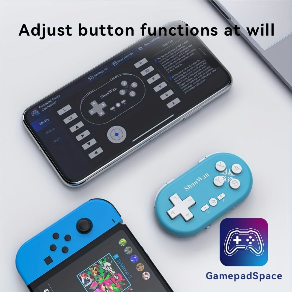 Mini Bluetooth Keychain Gaming Controller in Four Colors with 180mAh Battery and Pocket-Size Oval Body
