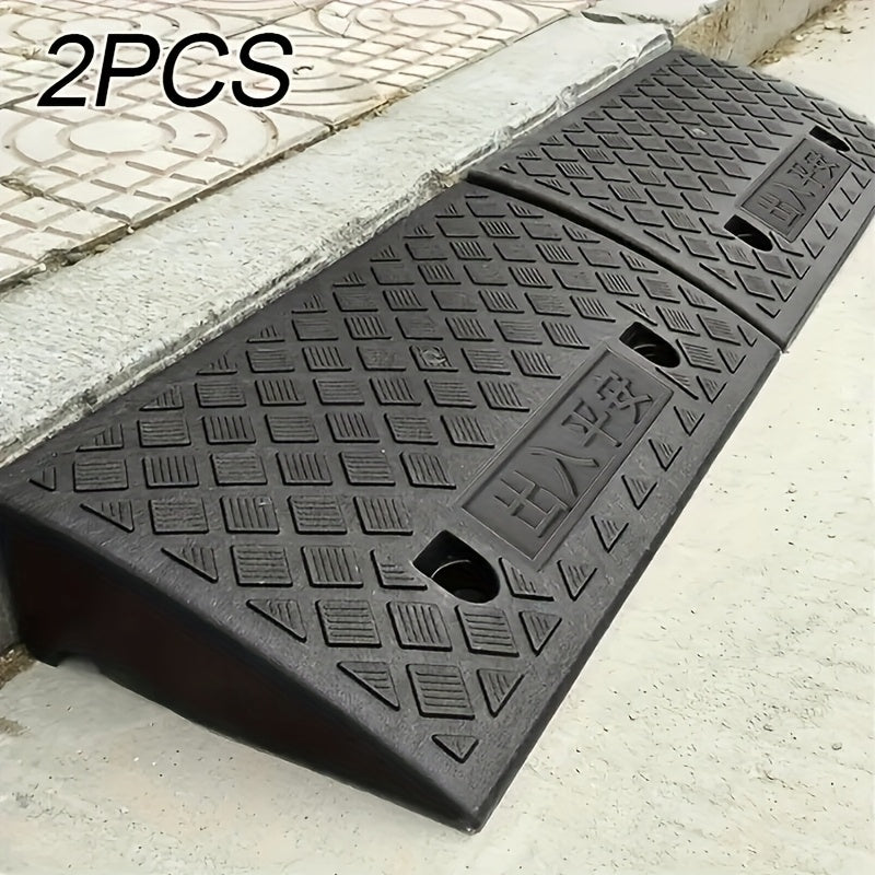 Curb Ramp Plastic Portable for Car SUV Motorcycle Bike Wheelchair Scooter Driveway Sidewalk for Entryways, Bedrooms and Living Spaces