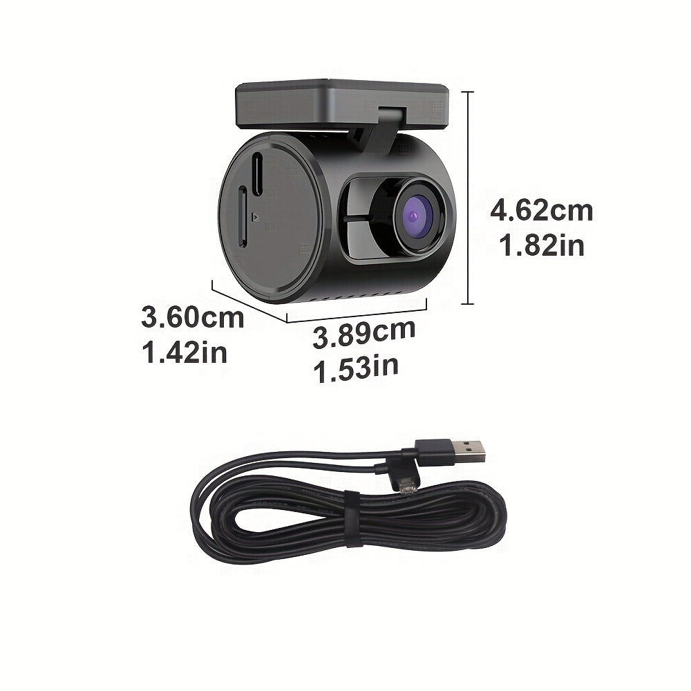 KAWA Mini 3 2K Dash Cam – 1296P QHD WiFi APP & Voice Control, Super Capacitor, Color Night Vision, WDR, Loop Recording, 24H Parking Monitor