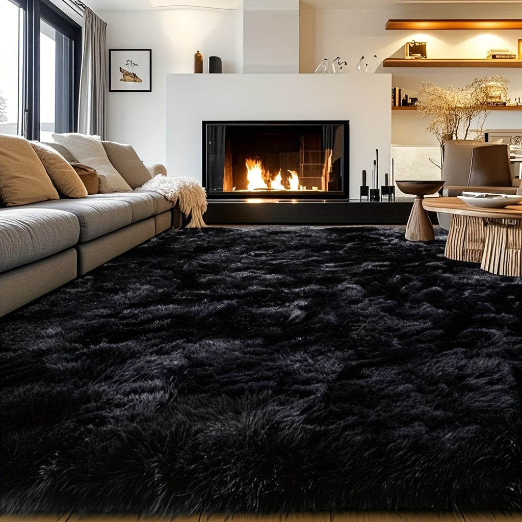 Area Rug for Bedroom, 8x10 Fluffy Shag with 1.8-Inch Plush Pile and Nine Colors for Bedroom or Living Room