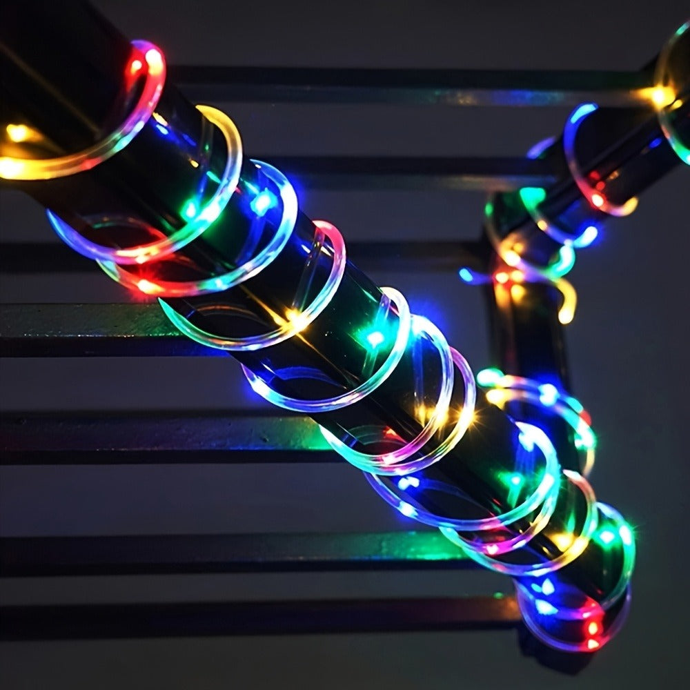 Solar Powered LED Trampoline Lights Colorful Rope Lights for 8-16 Ft Trampolines 8 Dynamic Modes IP65 Waterproof Outdoor Backyard Decoration