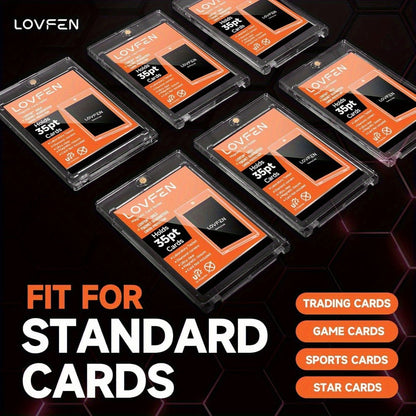 Magnetic Card Holders 35pt Ultra-Thin Hard Plastic Trading Card Protector – Fits Standard & Sports Cards, Baseball Cards